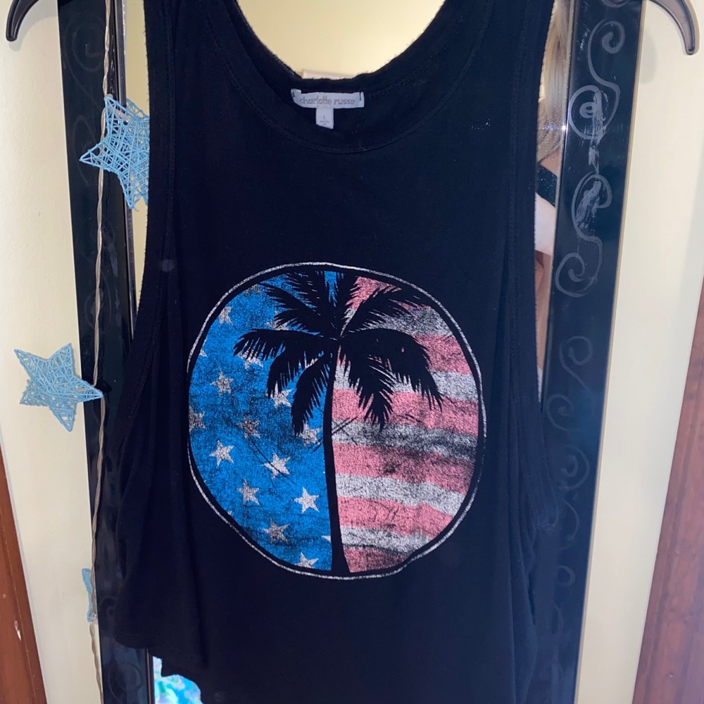 American Flag & Palm tree tank